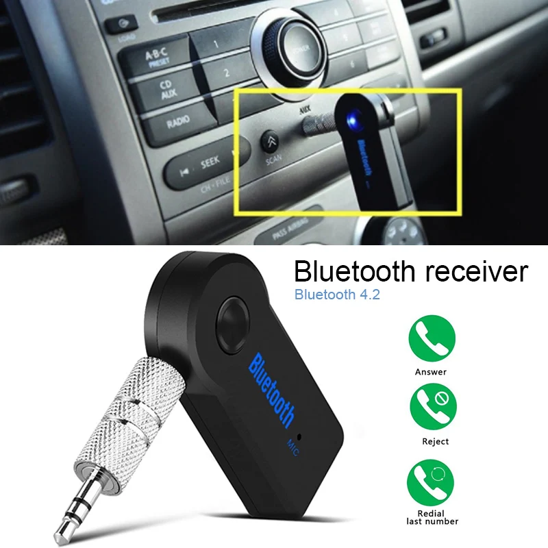 AUX аудио Bluetooth ресивер 3,5 мм Jack Беспроводной адаптер для автомобиля Музыка Аудио Aux A2dp для наушников Reciever громкой связи