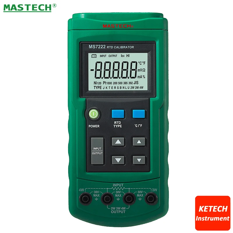 

MASTECH MS7222 Resistance Temperature Detector RTD Calibrator Simulate Measure 7RTD Ohm
