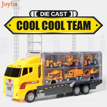 

12PCS 1:64 Scale Model Car Toys Alloy Diecast Metal Car Vehicles Truck Toys Engineering Excavator Truck Toys for Boys Kids [