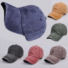 Прочная винтажная бейсболка с эффектом потертости из хлопка в стиле ретро, коричневый, красный, оливковый, оранжевый, черный, темно-синий