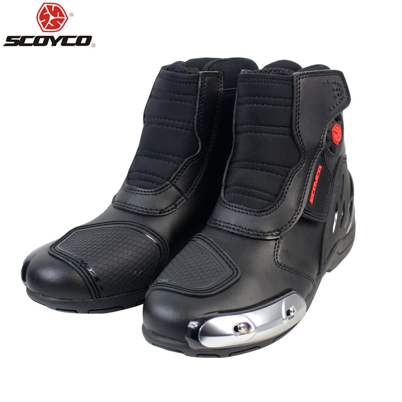

SCOYCO Motocross Off-Road Racing Ankle Boot Motorcycle Riding Boots Street Riding Shoes Microfiber Faux Leather M-002
