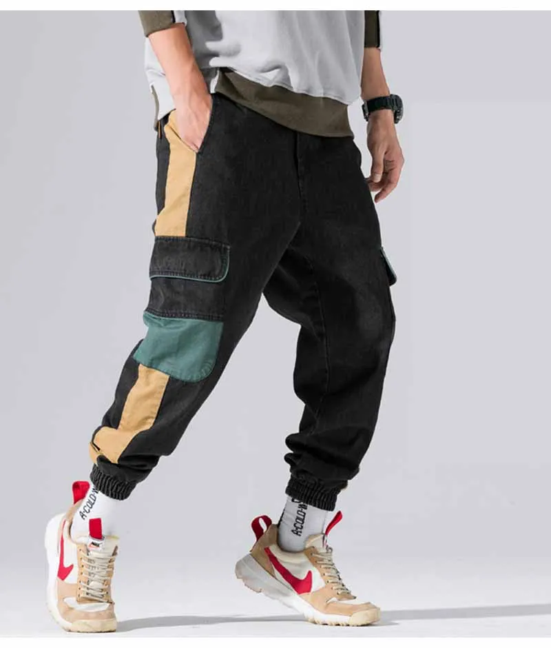 Aolamegs мужские спортивные штаны с контрастными штанами, мужские тренировочные штаны с резинкой в талии, повседневные уличные Мужские штаны с карманами