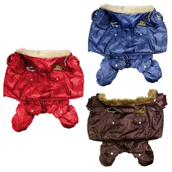 

Best Windproof Uniform Style Coat Jacket Pets Dog Puppy Winter Jacket Coat Air-force Waterproof Keep Warm for Large Dog 2017