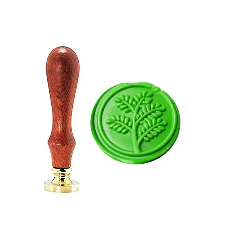 

Tree Natural plant Wax Seal Stamp Set Vintage Classical Wax Stamp Kit for Cards Envelopes Invitations Wine Packages