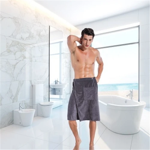 Модные мужские носимых Magic Mircofiber для ванной полотенца с карманом Мягкие Одежда заплыва пляжные банное полотенце Toalla De Bano