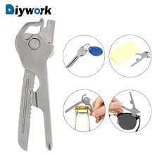 DIYWORK 6 в 1 отвертка EDC Мини нож штопор брелок креативный брелок многофункциональный ручной инструмент
