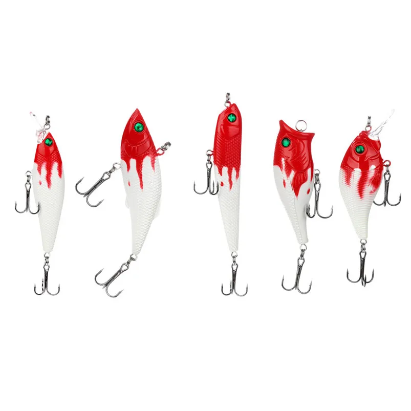 1pcs fishing lure spoons hard Crank bait Wobbler Hard Fishing Tackle