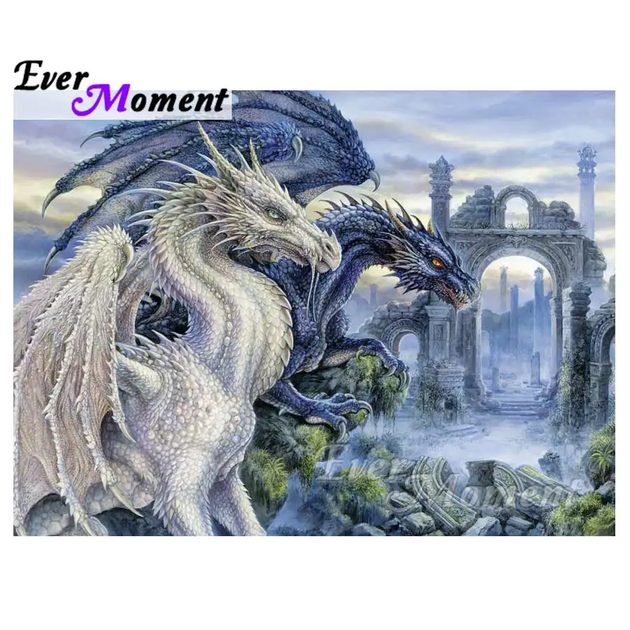 

Ever Moment Dragon Full Square Drill Diamond Painting Cross Stitch 5D DIY Mosaic Diamond Embroidery Decoration For Home S2F1538