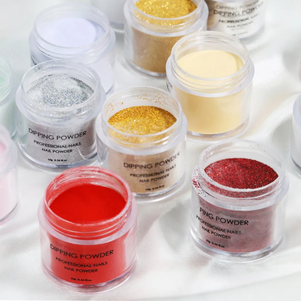 

Powder Dip Glitter Without Lamp Cure Gradient Base Top Activator Powder 10ml Dipping French Nail Art Decorations Tools Beauty