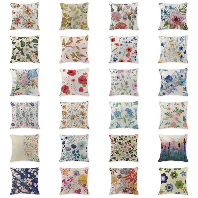 Стильные чехлы для подушек Art Flower декоративные подушки для дивана милые офисные 18*18 хлопок белье посуда декоративные Пледы Подушки Детские