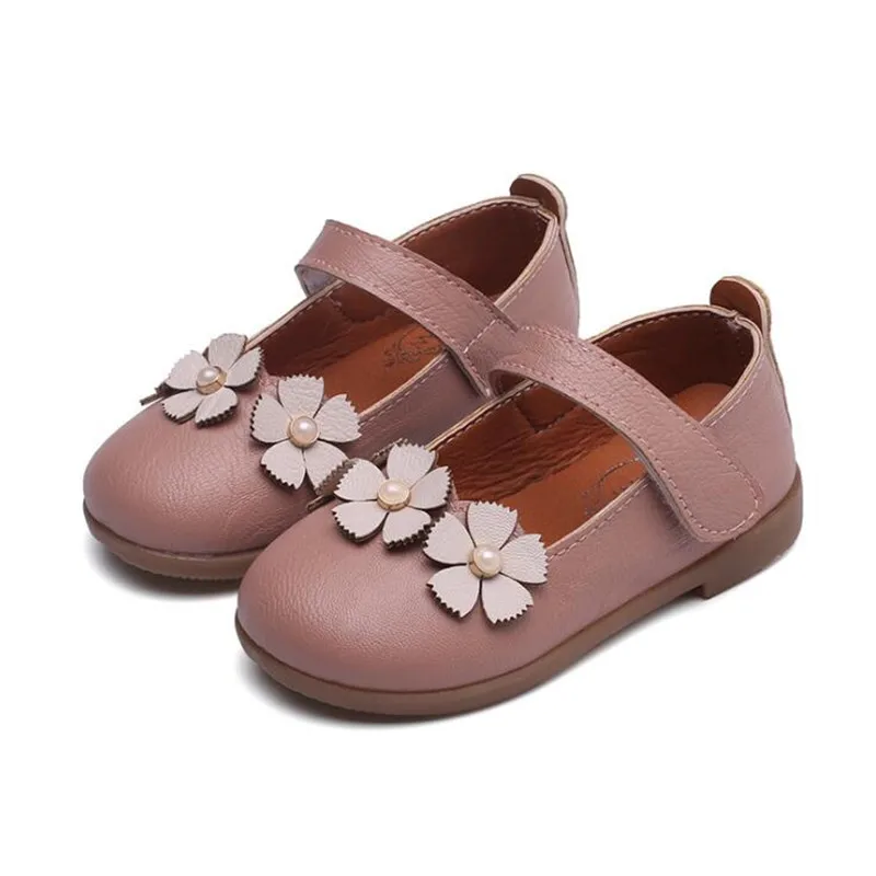 

Spring autumn Children girls Pu Flower pear shoes Flat casual princess Shoes 21-36 3colors TX06