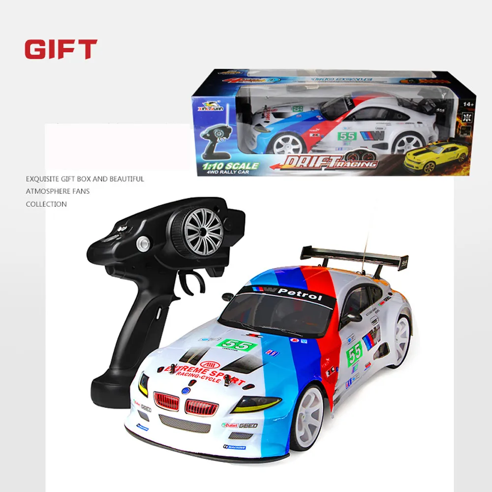 1:10 RC автомобиль 70 км/ч пульт дистанционного управления 4WD Двойной аккумулятор