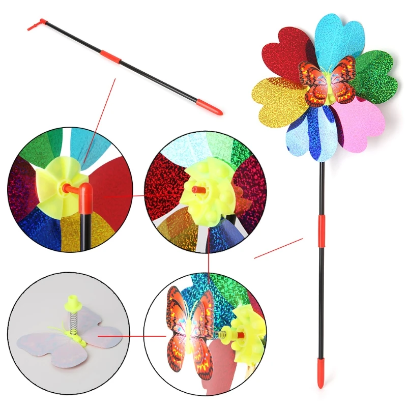 ГБД мельница детские игрушки Бабочка Свечение Сад, украшения, декор красочные открытый Spinner