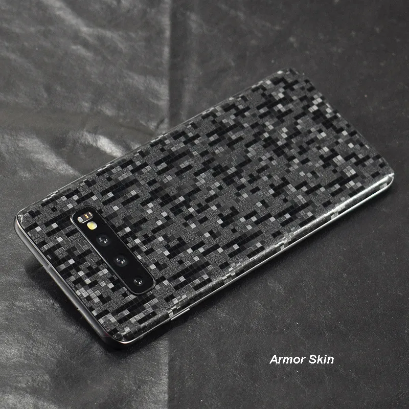 3D углеродного волокна кожи Защитная пленка Обёрточная бумага кожи Телефон Назад пасты фильм Стикеры для SAMSUNG Galaxy S10 плюс S10e S9 s8+ Примечание 8 9 - Цвет: Armor Skin