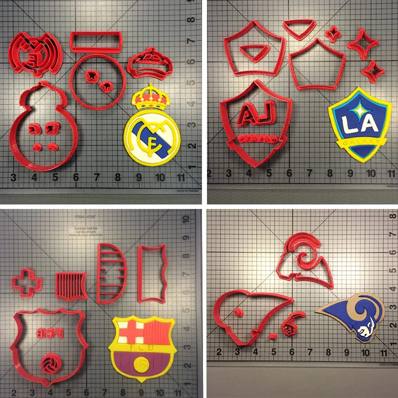 

National Soccer Team Symbol Cookie Cutter Custom Made 3D Printed Atletico Fondant Football Team Cake Decoration Tools