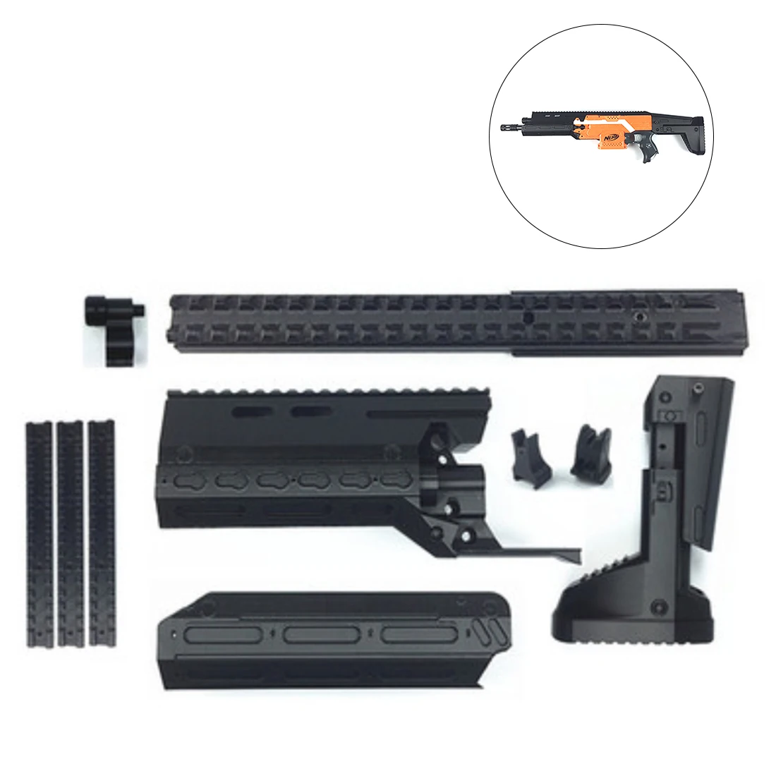

Surwish 3D Printing A-CR Type Appearence Modified Kit for Nerf N-Strike Elite Stryfe Blaster - Black