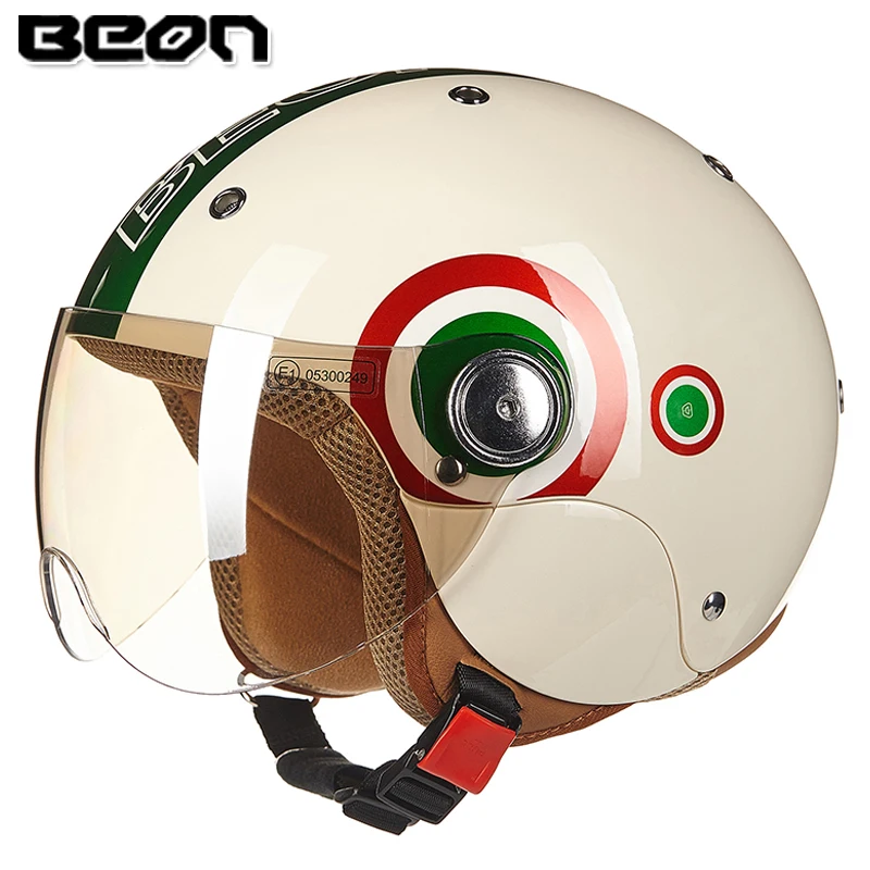 BEON B103 Детские мотоциклетные шлемы для мальчиков и девочек с открытым лицом мотоциклетные шлемы из АБС-пластика размер XL 52-54 см