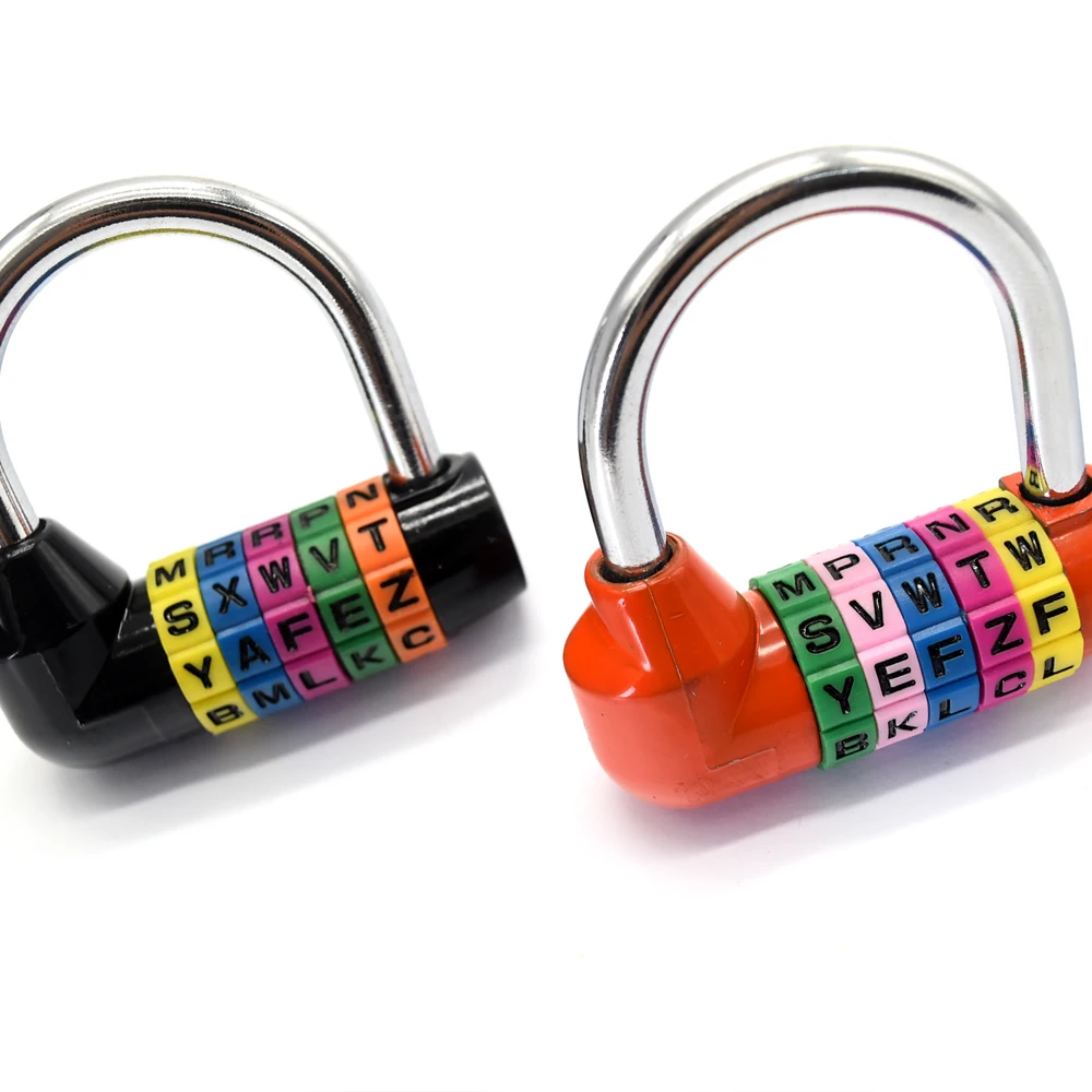 

LHX MMS63-1 new Zinc Alloy 5 group letter code padlock Multicolor used for door bicycle or boxes