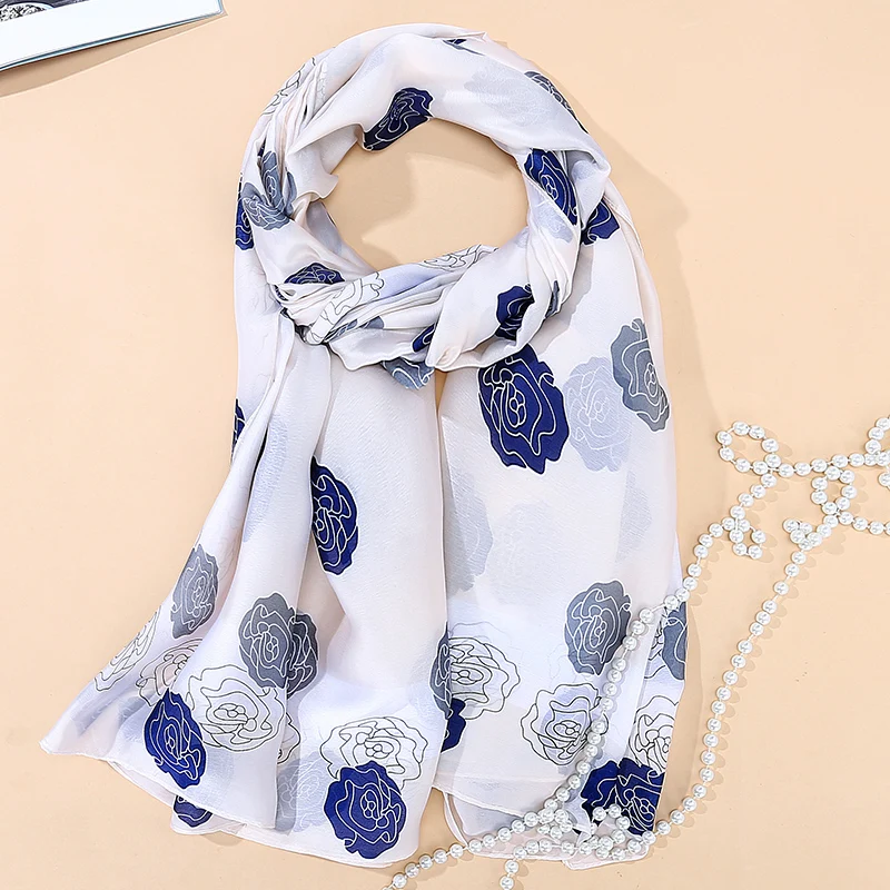 Top Brand Fashion Scarf Shawl Spring Autumn Female Long Pure 100 Silk