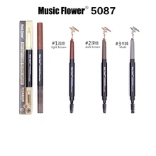 Music Flower 3 цвета зубная щетка с двумя головками карандаш для бровей+ кисть для бровей 0,35 г