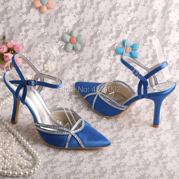 Handmade Pointed Toe Pumps White Crystal Shoes Wedding Bridal Slingback Handmade Pointed Toe Pumps White Crystal Shoes Wedding Bridal Slingback