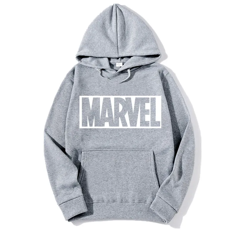 2018 New Marvel Letter Print Black Sweatshirt Men Hoodies Fashion Solid Hoody Men Pullover Men's Tracksuits male coats