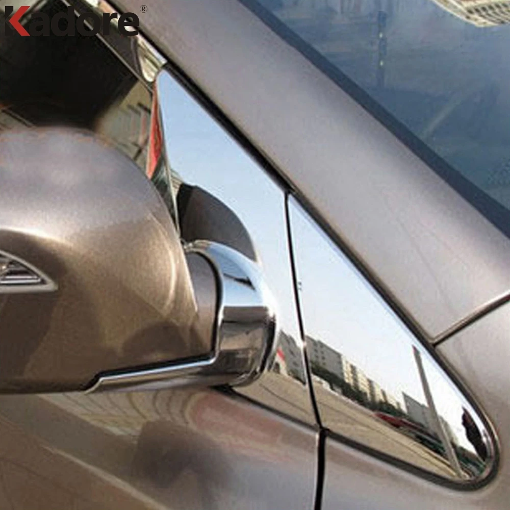 

For Hyundai Tucson IX 35 IX35 2010-2015 ABS Chrome Side Door Rearview Mirror Triangle Molding Trims 8pcs/set Plated Car Styling