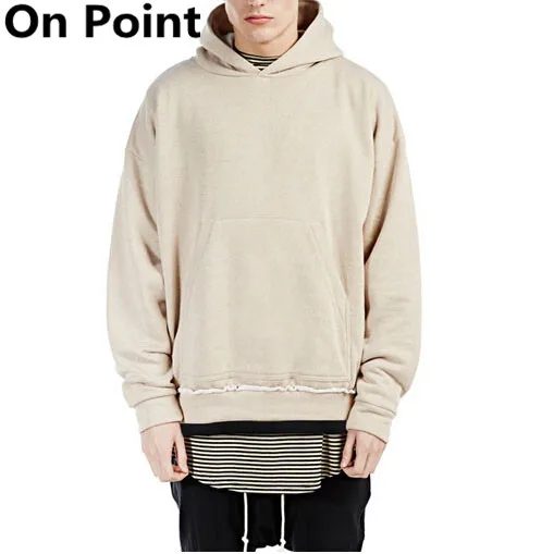 Cool Fashion Mens oversized sand color hood hoodies swag clothes hip ...