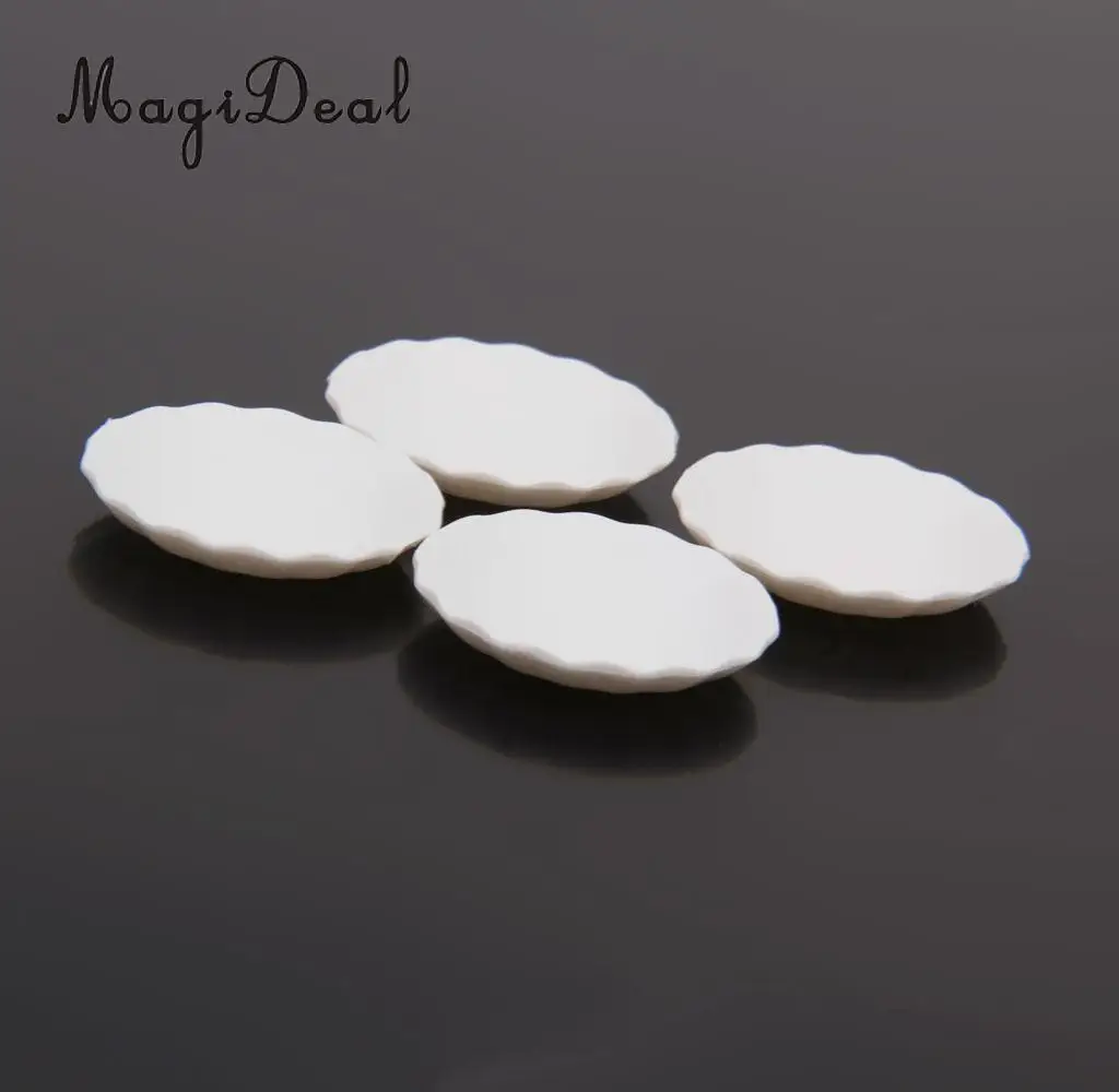1:12 Scale 2 L White Ceramic Dish's Heart Motif Dolls House Miniature Accessory 