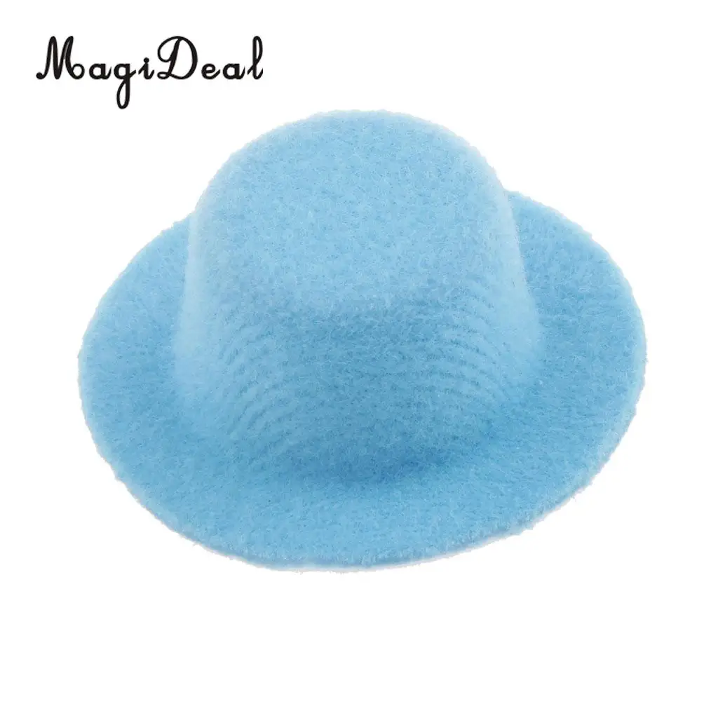 MagiDeal 1Pc 1/12 Scale Dolls House Miniature Bowler Polyester Hat for Party Dance Stage Show Children Lovely Toy Acce 4 Colors