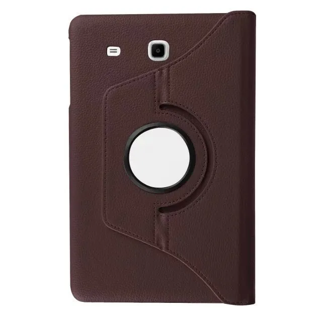 Tab E 9," SM-T560 чехол, вращающийся на 360 градусов, чехол-подставка из искусственной кожи для samsung Galaxy Tab E 9,6 дюймов T560 T561, чехол для планшета - Цвет: brown