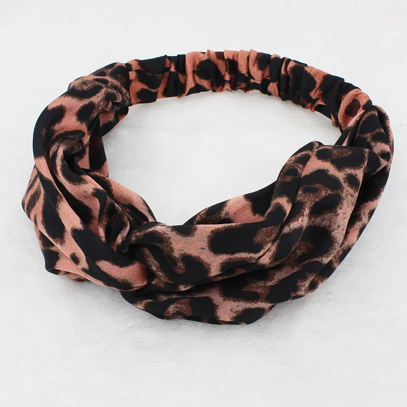 ALTOBEFUN Leopard для женщин Модный Эластичный ободок держатель для волос банданы для девочек аксессуары для волос Йога Hairbands FD910