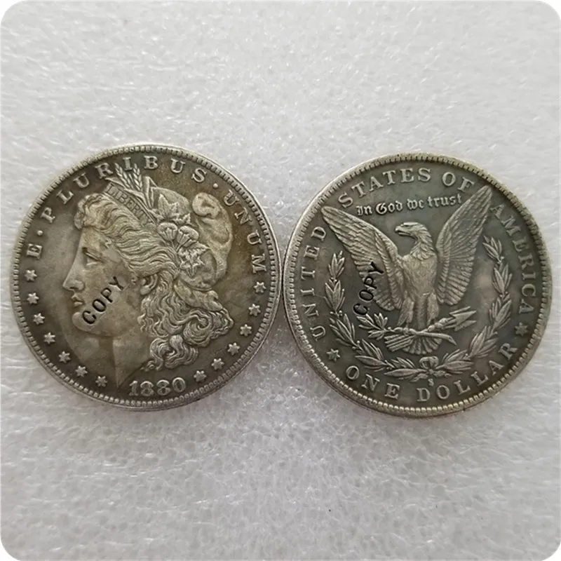 Антикварная Серебряная монета США(1878-1904) S Morgan Dollar копия памятных монет-копия монет - Цвет: 1880S