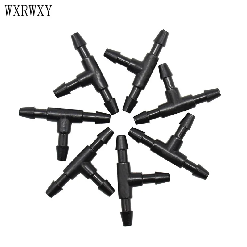 

wxrwxy Irrigation tee 3 way 1/8" hose connector garden hose 3/5 tee barb water splitter 1/8" irrigation fittings 40 pcs