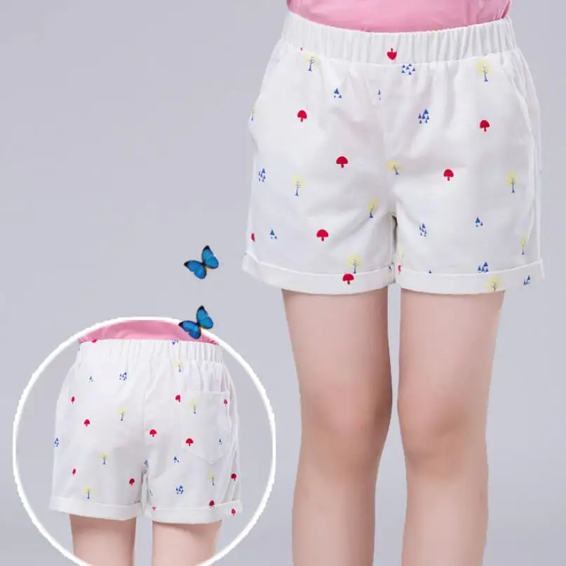 Повседневные хлопковые шорты для девочек летние короткие штаны с принтом для девочек-подростков детские брюки JW2087