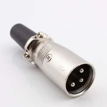 

100pcs Japanese High Quality 3 Pin Lock Screw XLR Connector Microphone Audio Male Adpater