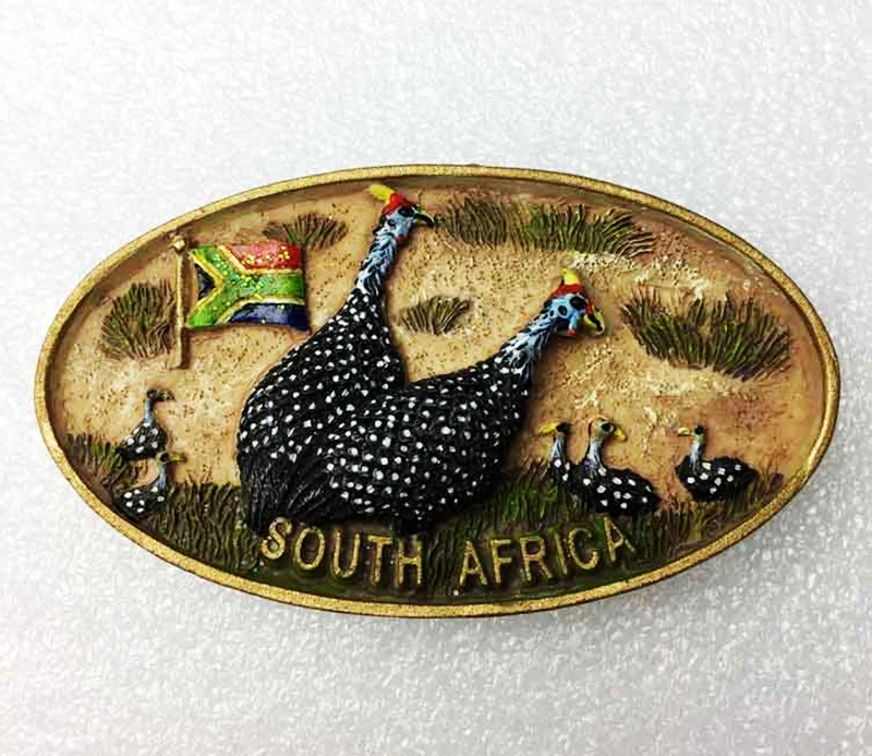 Hand painted South African Pheasant 3D Fridge Travel Souvenir