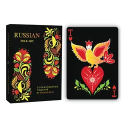 Русский народный арт Ограниченная серия черные игральные карты для покера Размер колода USPCC 2017 Волшебный реквизит