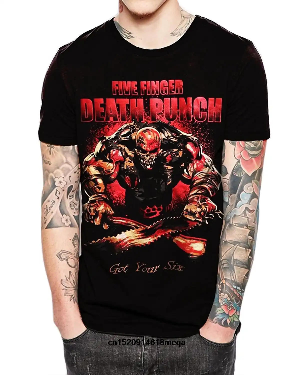Возьмите Забавные футболки Five Finger Death Punch получил свои шесть черный Для мужчин