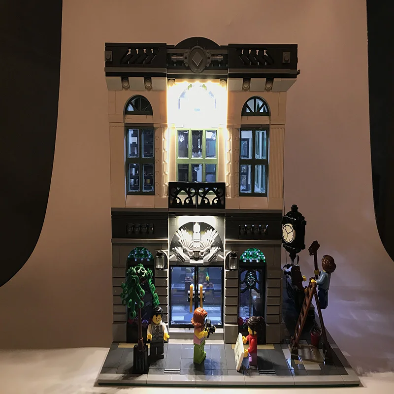 Led Light Set For Lego Building City Street 10251 Bank Model House Toys Compatible 15001 Blocks Creator City Street              (2)