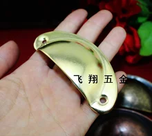 30pcs/lot new color yellow Cupboard Door Cabinet Cup Drawer Furniture Shell Pull Handle + Screws Shell iron knob