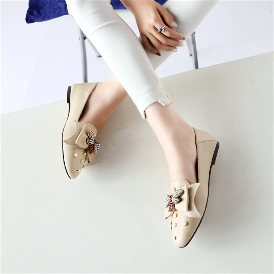 spring and summer fashion women flat shoes high quality fabrics beautiful bow decoration comfortable women's shoes