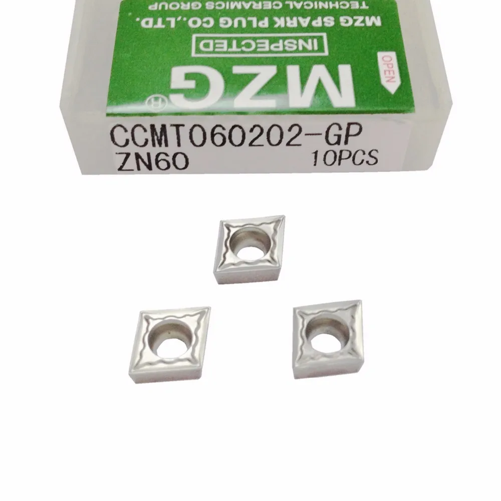 MZG CCMT060202 GP ZN60 токарные расточные режущие ЧПУ карбидные Металлокерамические вставки для обработки стали SCLC Toolholder