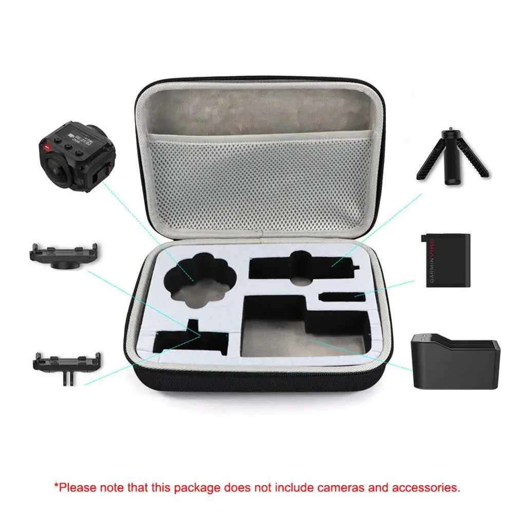 

High Quality Camera Carrying Case EVA Storage Box Suitcase Sports Camera Bag For GARMIN VIRB 360