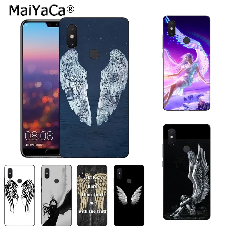 

MaiYaCa Angel Wings Painted cover Colourful Cell Phone Case for xiaomi mi 8se 6 note2 note3 redmi 5 plus note 4 5 cover