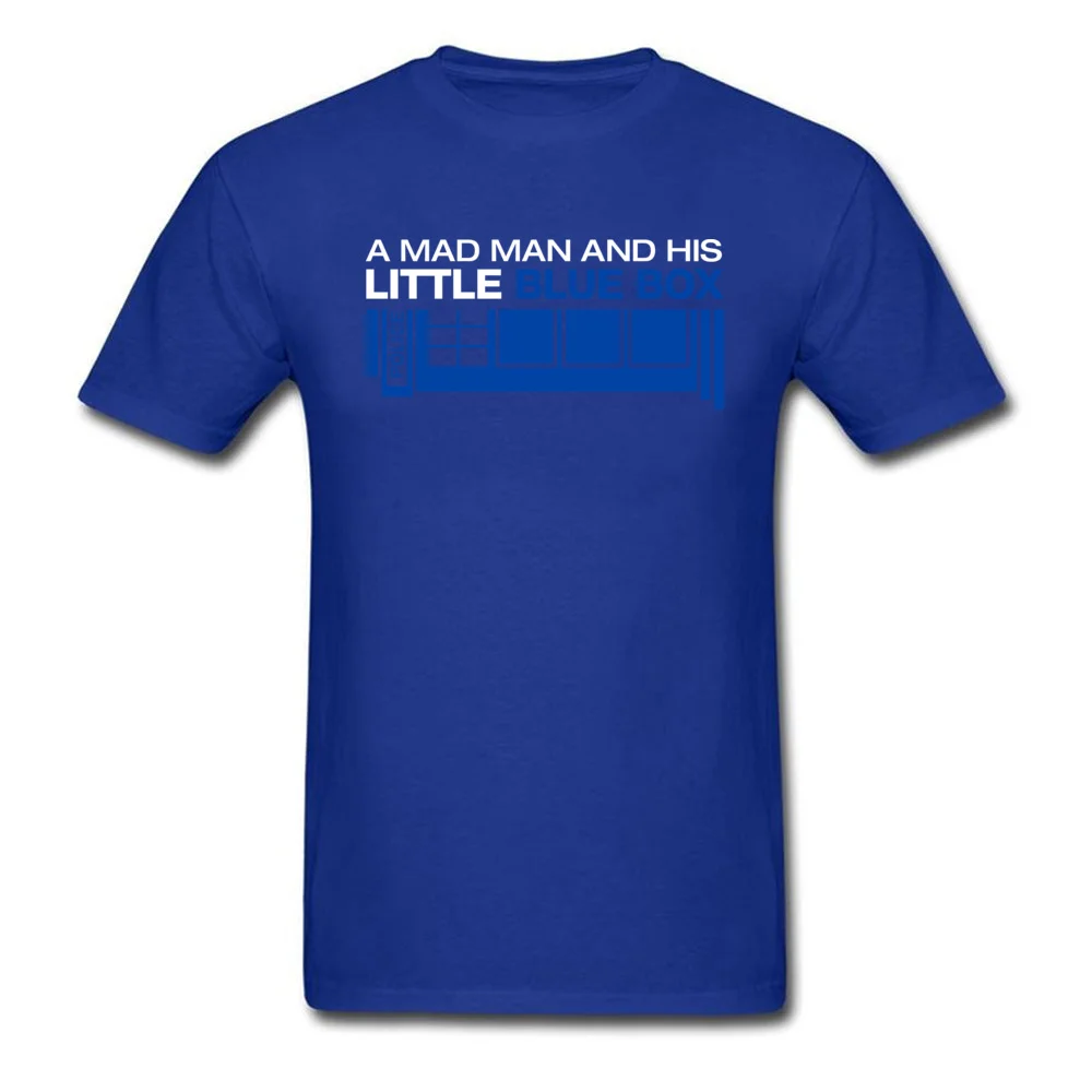 Mad man T Shirt for Men cosie Labor Day Tops T Shirt Short Sleeve Funky Custom T Shirt Round Neck All Cotton Top Quality Mad man blue