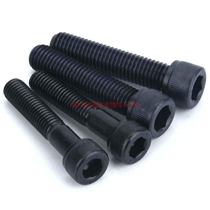 12 9 класс M20x30/40/50/80/100/150 углеродистая сталь полная тонкая резьба крышка