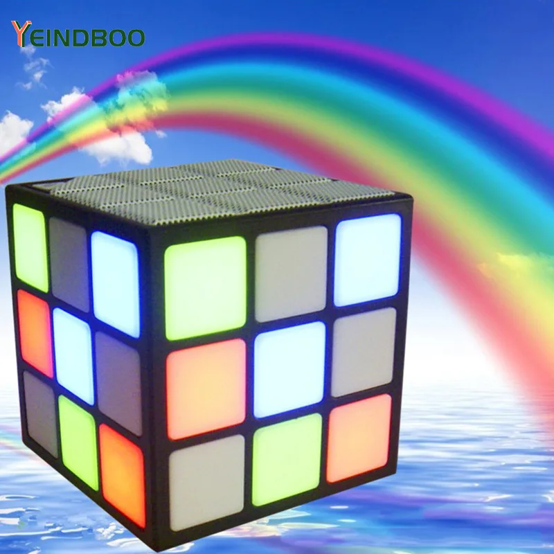 

Portable LED Bluetooth Speaker LED Night Light TF USB FM Music Audio Wireless Handfree Loudspeakers For Phone PC