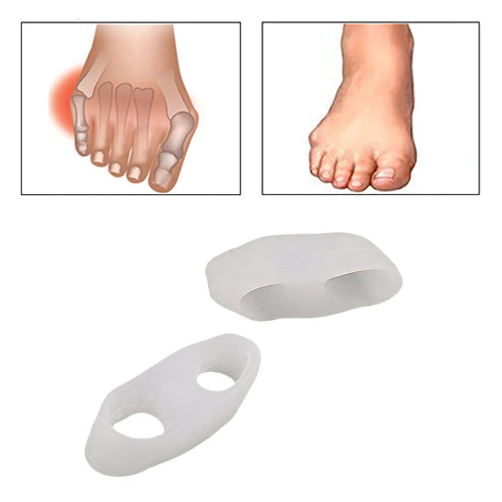 Демин силиконовый гель небольшой палец ноги сепаратор для предотвращения перекрытие пальцев ног Hallux вальгус палец ноги трубка защита большого пальца ортопедические вставки Pad