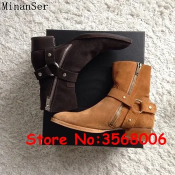 

Fashion Outdoor Leisure zapatos de hombre Street Style Man Chelsea Boots Original Quality MEN Low-heels Motorcycle Boots Shoes